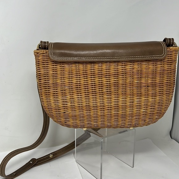 Rodo Rattan Leather Adjustable Shoulder Crossbody Strap Made in Italy Rare - Picture 5 of 16